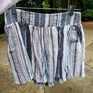 Striped flowy shorts